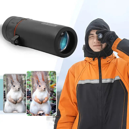 🔭 50% RABATT JETZT! ✨ Tragbares Monokularteleskop für Draußen - 12x50 Vergrößerung mit Smartphone-Adapter für Abenteuer 🌄📱