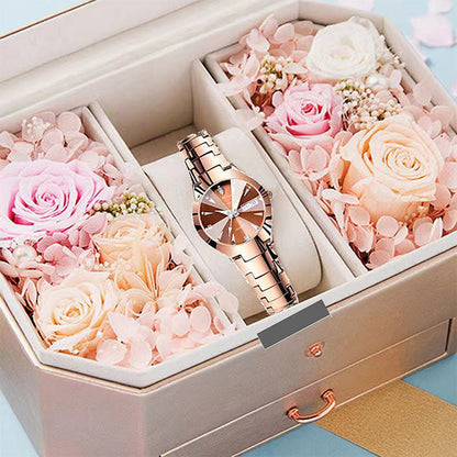 ⌚ 50% RABATT! ✨ Elegante Wasserdichte Damenuhr - Kristallglas & Zifferblatt mit Diamantakzenten für luxuriöse Anlässe 💎🌟