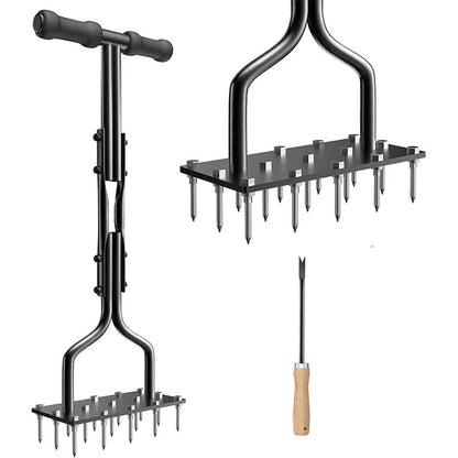 🌱 60% RABATT JETZT! ✨ Rasenlüfter mit Spikes - 5-fach verstellbare Tiefen für gesündere Wurzeln & perfekten Luftaustausch 🔧🍃