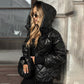 🧥 WEIHNACHTSANGEBOT 60% RABATT! ✨ Damen Pufferjacke mit Diamant-Steppmuster - Leichte Wärmeisolation mit Abnehmbarer Kapuze für Eleganten Winterstil ❄️✨