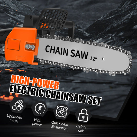 🪚 50% RABATT! 🔥 Hochleistungs-Elektrokettensägen-Set – 2 Klingen + Koffer, Starker Motor & Sauberer Schnitt Für Professionelle Ergebnisse 🛠️