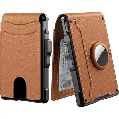 💼 50% RABATT JETZT ! 💖 Schlanke Herren-Lederbrieftasche – Pop-up-Kartenhalter, RFID-Blockierung & Elegantes Design 🔒