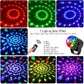🌈 KAUF 3 ERHALT 4! ✨ MAGISCHE DISCO-KUGEL - 6 Farben & 4 Modi, Automatische Rotation für Partys, USB-Betrieb mit Fernbedienung 🎉🪩