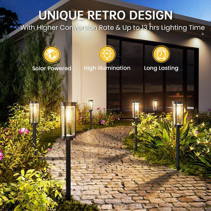 💡 KAUFE 2, ERHALTE 1 GRATIS! 🌞 Solar-Gartenleuchte mit Filament-Optik – Wasserdicht (IP65), 14 Std. Licht & Retro-Design 🏡