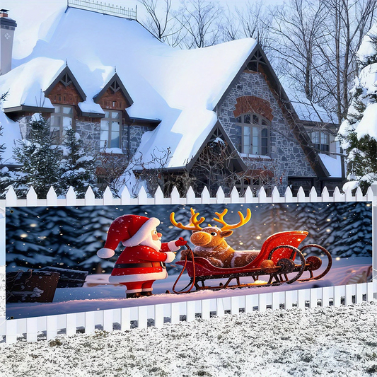 🎄 50% RABATT! 🎅 Weihnachtsbanner für draußen – Festlich & einfach aufzuhängen ✨