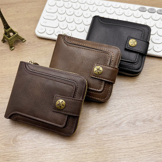 📢 60% RABATT! 🎅 Vintage-Geldbörse für Herren mit Reißverschluss – Echtleder, RFID-Schutz & Stilvolle Alltagstauglichkeit 👝✨📦