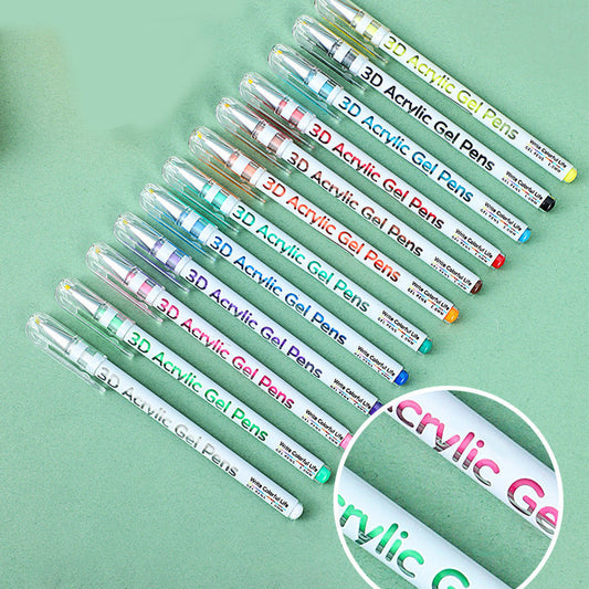 🖍️ 50% RABATT! ✨ GELSTIFT-SET - 12 Leuchtende Farben für Kunst und Schreiben, Fließende Tinte für Glatte Striche, Ideal für Schule, Büro und Kreativprojekte 🎨📝