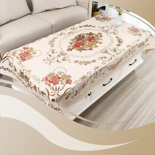 🍽️ 50% RABATT! 🎉 Wasserdichte Tischdecke – Ölabweisend, Elegantes Blumenmuster & Einfach zu Reinigen 📦