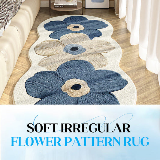 🧸 50% RABATT JETZT ! 🌟 Weicher Teppich mit Unregelmäßigem Blumenmuster – Pflegeleicht, Rutschfest & Gemütliche Atmosphäre 🏠