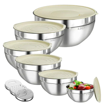 🛍️ 60% RABATT! 🥣 6-teiliges Edelstahl-Schüssel-Set mit Deckel – Spritzschutz, vielseitig & stapelbar – Ideal für Salat, Backen & Aufbewahrung ✨