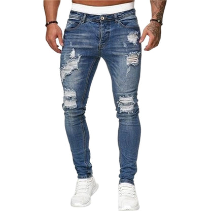 👖 60% RABATT! 🔥 Skinny Jeans Herren Used-Look – Schmale Passform, Atmungsaktive Baumwolle & Trendy Risse für Einen Coolen Style 💙