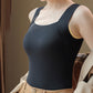 👚Damen Thermo-Tanktop mit U-Ausschnitt – Integrierter BH, Nahtlos & Perfekt zum Unterziehen 🏃‍♀️