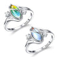 💍 50% RABATT! 💎 Geometrischer Damenring mit ovalem grünem Mondstein & Zirkonia – Modern, Stilvoll & Täglicher Tragekomfort ✨