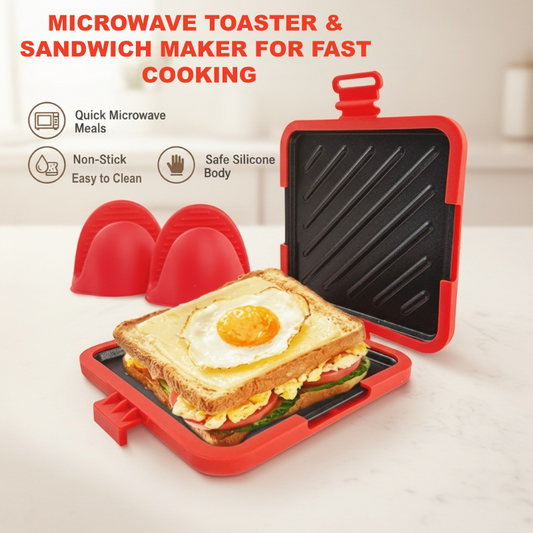 🥪 50% RABATT! 🔥 Mikrowellen-Toaster & Sandwichmaker – Schnelles Kochen, Antihaftbeschichtet & Einfach zu reinigen ✨