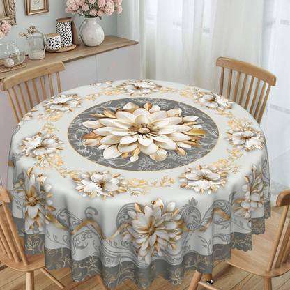 🌺 50% RABATT! 🎉 Elegante wasserfeste Relieftischdecke – Blumenmuster, stilvoll & pflegeleicht – Perfekt für besondere Anlässe & den Alltag ✨