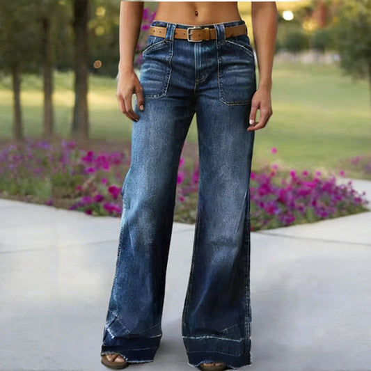 ⏰ 60% RABATT! 👖 Damen Retro Flare Jeans – Vintage Wash, Stretch Denim & Hoher Bund für Perfekten Komfort ✨