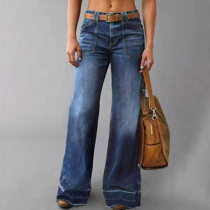 ⏰ 60% RABATT! 👖 Damen Retro Flare Jeans – Vintage Wash, Stretch Denim & Hoher Bund für Perfekten Komfort ✨