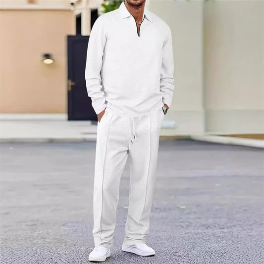 👕 60% RABATT! 🧵 Herren Waffelstrick-Set (Sweatshirt & Hose) – Bequemes Material, Moderne Passform & Vielseitiger Stil 👖