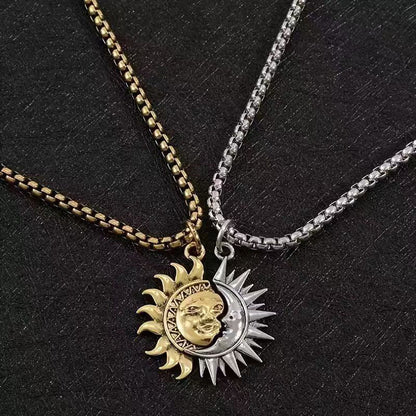 🌞 60% RABATT! 🌙 Sonnen- und Mond-Anhänger-Set – Symbolischer Schmuck, Asymmetrisches Design & Perfektes Geschenk für Paare ✨
