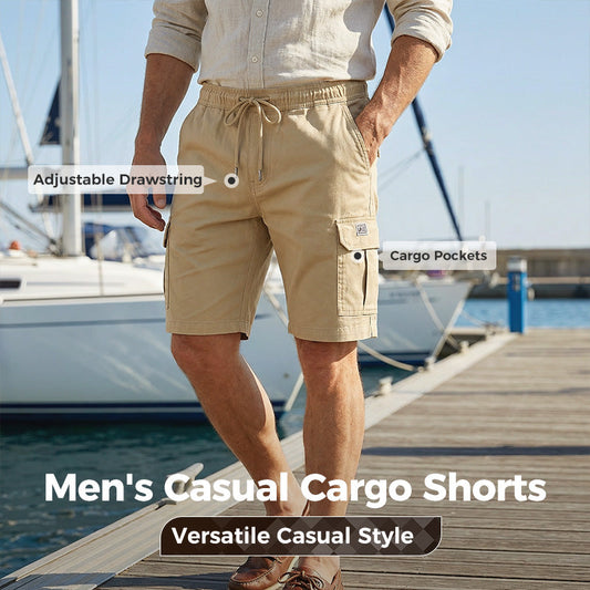 🩳 60% RABATT! ☀️ Leichte Cargoshorts – Atmungsaktives Material, Knielanger Schnitt & Sichere Taschen Für Handy & Schlüssel Für Den Ganzen Tag ✅