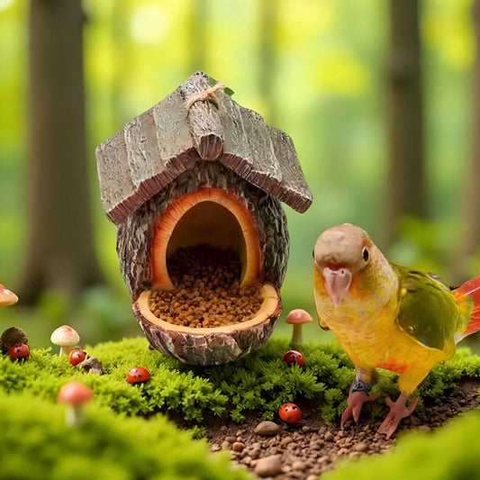🐦 50% RABATT! 🏡 Vogelfutterhaus im Baumstumpf-Design – Natürliche Gartendekoration, Lockt Wildvögel & Wetterfest ✨