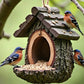 🐦 50% RABATT! 🏡 Vogelfutterhaus im Baumstumpf-Design – Natürliche Gartendekoration, Lockt Wildvögel & Wetterfest ✨