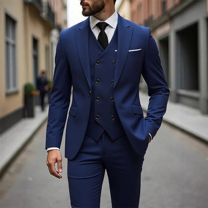 👔 70% RABATT! 🎩 Herren Slim-Fit 3-teiliges Anzugset – Elegante Passform, Hochwertiges Material & Perfekt für Formelle Anlässe 🤵