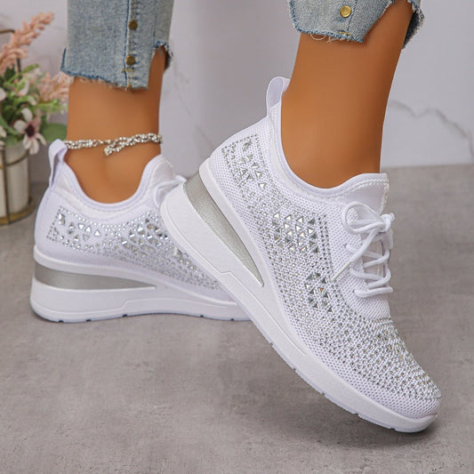 👟 60% RABATT! ✨ Atmungsaktive Sneaker aus Mesh mit Strassverzierung – Funkelndes Design, Leichte Belüftung & Rutschfeste Sohle 💎