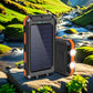 🔋 50% RABATT! ⚡ Tragbare Solar-Powerbank – Doppel-LED & Solarladung ✨