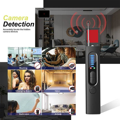 🛡️ 50% RABATT! 📡 Detektor für versteckte Kameras – 6 HF-Empfindlichkeitsstufen & 10 m Reichweite – Ideal für Reisen, Hotels oder Meetings – schützt Ihre Privatsphäre 🔍✨🔒