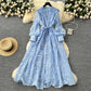 👗60% RABATT! 🔥 Vintage besticktes Kleid mit Laternenärmeln – Romantische Stickerei, Puffärmel & Schmeichelnde A-Linie 🌸