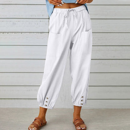👖 60% RABATT! 💞 Weite Gerade Damenhose aus Baumwolle & Leinen – Atmungsaktiv, Schmeichelhafte Passform & Praktische Taschen ✨