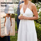 👗 60% RABATT! 🌞 Halsfreies, Rückenfreies Layering-Maxikleid – Bohemian Chic, Fließend & Perfekt für Den Frühling ☀️