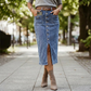 👗 60% RABATT! ⏳ Denimrock mit Hoher Taille und Knopfleiste – Schmeichelhafte A-Linie, Verstellbare Passform & Klassischer Look 💙