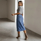 👗 60% RABATT! ⏳ Denimrock mit Hoher Taille und Knopfleiste – Schmeichelhafte A-Linie, Verstellbare Passform & Klassischer Look 💙