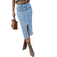 👗 60% RABATT! ⏳ Denimrock mit Hoher Taille und Knopfleiste – Schmeichelhafte A-Linie, Verstellbare Passform & Klassischer Look 💙