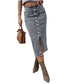 👗 60% RABATT! ⏳ Denimrock mit Hoher Taille und Knopfleiste – Schmeichelhafte A-Linie, Verstellbare Passform & Klassischer Look 💙
