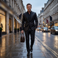 🕴️ 60% RABATT! ✨ Schwarzer Herren-Smoking mit Glitzer – Taillierte Passform, Funkelndes Design & Perfekt für Galas 🎩