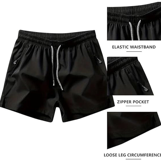 🩳 60% RABATT! 💎 Schnelltrocknende Herren-Sportshorts – Reißverschlusstaschen, Verstellbarer Bund & Cool-Touch-Material 🏃‍♂️
