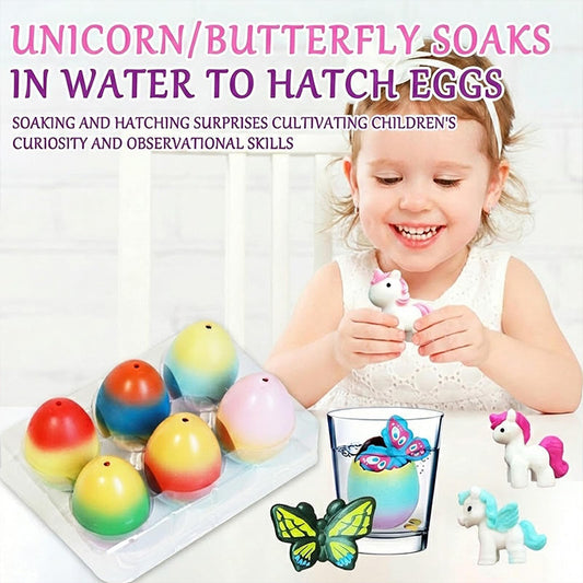 🦄 KAUFE 3, ERHALTE 1 GRATIS! 🥚 Wachsende Oster-Überraschungs-Eier – Schlüpfende Tierfiguren im Wasser – Magische Verwandlung, Dino/Einhorn & Perfektes Ostergeschenk 🐣