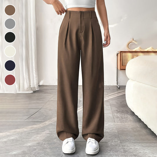 👖 50% RABATT! ✨ Damen Hose mit hoher Taille – Weite Beinform & atmungsaktiver Stoff – Figurschmeichelnd, ideal für Büro & Freizeit – bequemer, stylischer Allrounder 💼