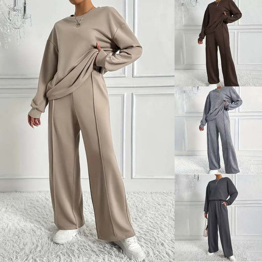 👚 50% RABATT! 🩳 Gemütlicher Damen-Zweiteiler: Langarm-Sweatshirt & Hose – Kuscheliges Fleece, Relaxed Fit & Lounge-Style 😴