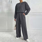 👚 50% RABATT! 🩳 Gemütlicher Damen-Zweiteiler: Langarm-Sweatshirt & Hose – Kuscheliges Fleece, Relaxed Fit & Lounge-Style 😴
