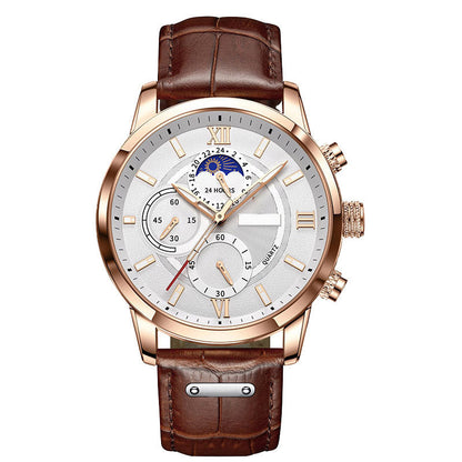 ⌚ JETZT 60% RABATT! ⚙️ Multifunktionale wasserdichte Leucht-Quarzuhr für Herren – Chronograph, Datumsanzeige & Edelstahlgehäuse 💧