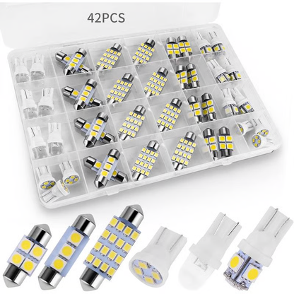 🚗 50% RABATT! 💡 42-teiliges Superhelles LED Auto-Innenraumbeleuchtungs-Set – Plug & Play, 6000K Kaltweiß & Universelle Passform ✨