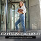 👖 50% RABATT! 🔥 Damenjeans mit Hoher Taille & Geradem Bein aus Stretchmaterial – Figurbetont, Bequem & Vielseitiger Alltagslook 💙