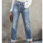 👖 50% RABATT! 🔥 Damenjeans mit Hoher Taille & Geradem Bein aus Stretchmaterial – Figurbetont, Bequem & Vielseitiger Alltagslook 💙