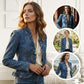 🔥 50% RABATT! ✨ Damen-Jeansjacke mit Rüschen – Leichter Luxus-Look & femininer Charme für jeden Tag 💫