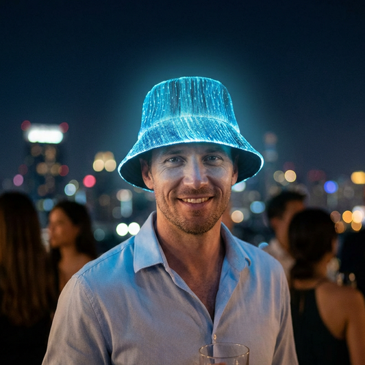 🧢 50% RABATT! ✨ Leuchtender Bucket Hat aus Glasfaser – Auffälliges Design, Ideal für Partys & Outdoor-Aktivitäten 🎉