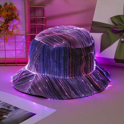 🧢 50% RABATT! ✨ Leuchtender Bucket Hat aus Glasfaser – Auffälliges Design, Ideal für Partys & Outdoor-Aktivitäten 🎉